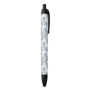 Stylo Noir Motif floral 2 2
