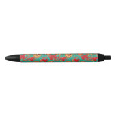 Stylo Noir Motif floral 2 3 (Devant)