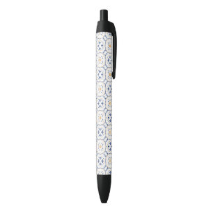 Stylo Noir Motif floral 5
