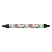 Stylo Noir Motif floral 5 (Devant)