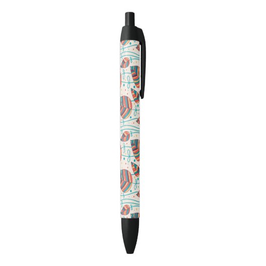 Stylo Noir Motif floral 5 (Bas (Vertical))