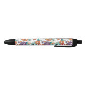 Stylo Noir Motif floral 5 d'élégance abstraite (Bas)