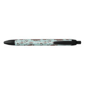 Stylo Noir Motif floral 9 (Dos)