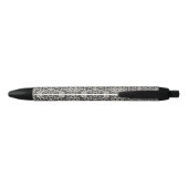 Stylo Noir Motif floral arabe (Dos)