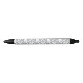 Stylo Noir Motif floral de dentelle (Devant)