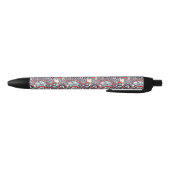 Stylo Noir Motif floral de griffonnage de Paisley (Bas)