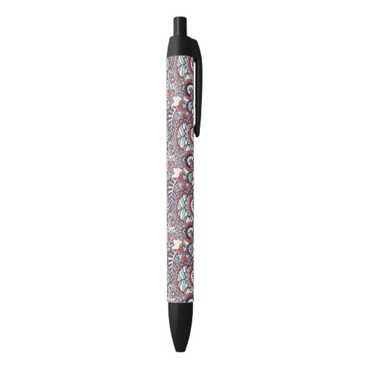 Stylo Noir Motif floral de griffonnage de Paisley (Bas (Vertical))