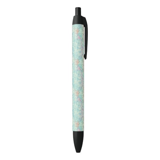 Stylo Noir Motif Floral Doodle Multicolor (Bas (Vertical))