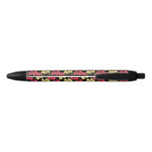Stylo Noir Motif floral élégant 2 (Dos)