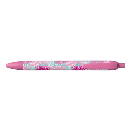 Stylo Noir Motif floral lumineux 2 (Dos)