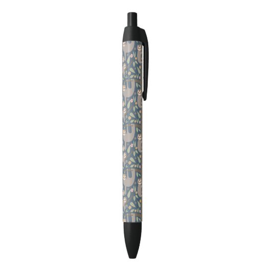 Stylo Noir Motif floral mignon de paresse (Bas (Vertical))