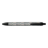Stylo Noir Motif floral mignon de paresse (Dos)