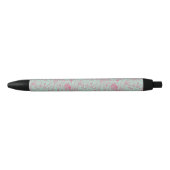 Stylo Noir Motif floral mignon d'été (Devant)