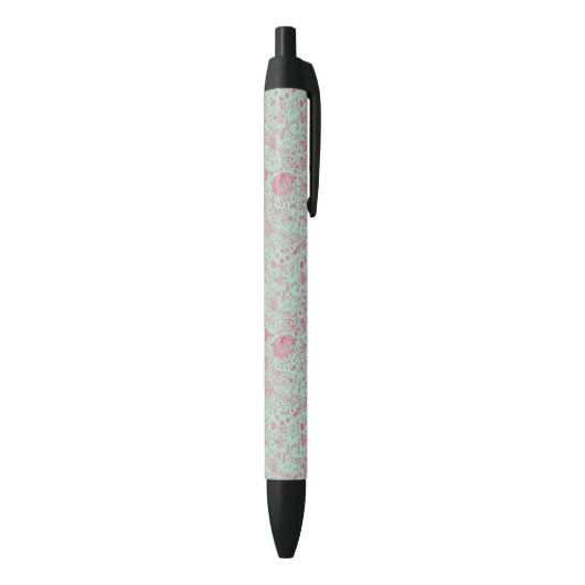 Stylo Noir Motif floral mignon d'été (Bas (Vertical))