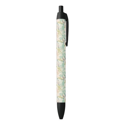 Stylo Noir Motif floral moderne (Bas (Vertical))