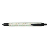 Stylo Noir Motif floral moderne (Dos)