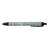 Stylo Noir Motif floral moderne (Bas)