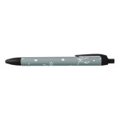 Stylo Noir Motif floral moderne (Haut)