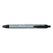 Stylo Noir Motif floral moderne (Dos)