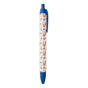 Stylo Noir Motif floral rusé assez en pastel