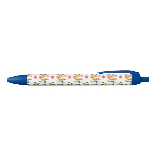 Stylo Noir Motif floral rusé assez en pastel (Haut)