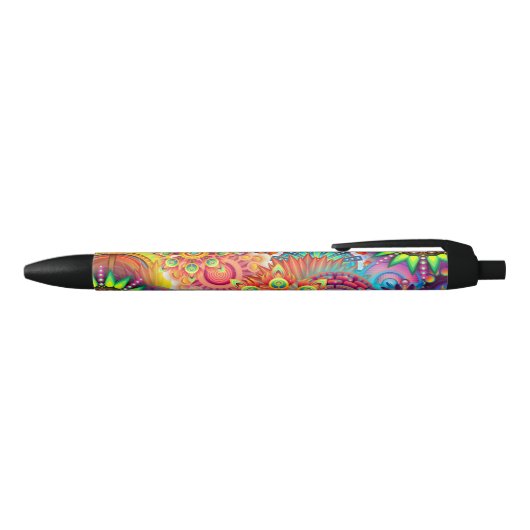 Stylo Noir Motif funky rétro Abstrait Bohème (Haut)