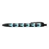 Stylo Noir Motif géométrique (Haut)