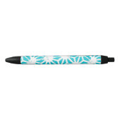Stylo Noir Motif géométrique Aqua (Devant)