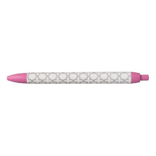 Stylo Noir Motif géométrique beige islamique