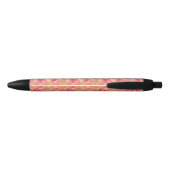 Stylo Noir Motif géométrique de fleur (Dos)