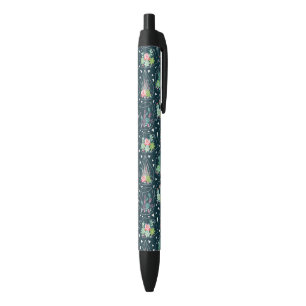 Stylo Noir Motif géométrique de Succulents