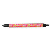Stylo Noir Motif géométrique de triangles (Devant)