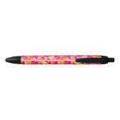 Stylo Noir Motif géométrique de triangles (Dos)