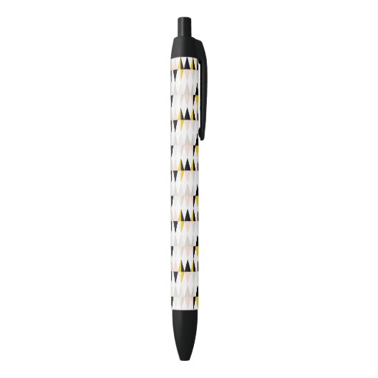 Stylo Noir Motif géométrique fendu de triangle (Bas (Vertical))