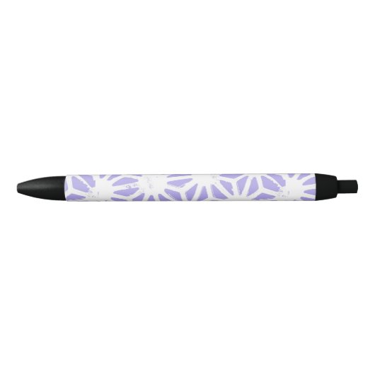 Stylo Noir Motif géométrique Lavender (Devant)