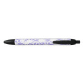 Stylo Noir Motif géométrique Lavender (Dos)