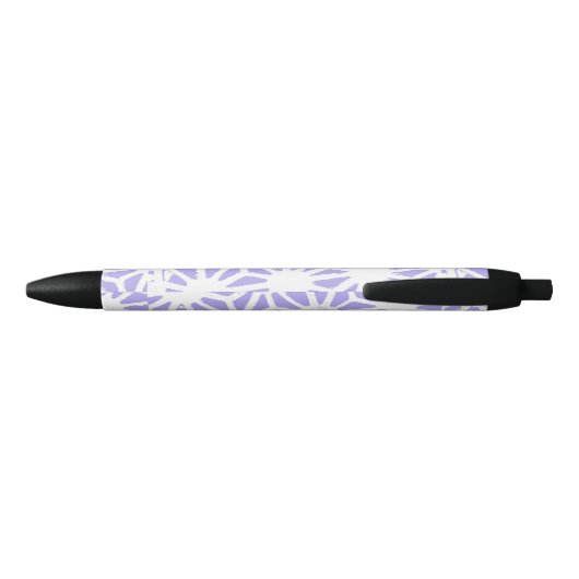 Stylo Noir Motif géométrique Lavender (Dos)