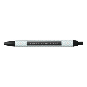 Stylo Noir Motif géométrique moderne de Mint et Beige