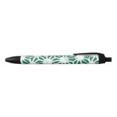 Stylo Noir Motif géométrique vert et blanc (Haut)