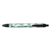 Stylo Noir Motif géométrique vert et blanc (Dos)