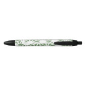 Stylo Noir Motif géométrique vert et blanc olive (Dos)