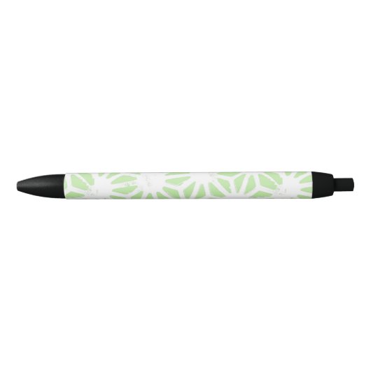 Stylo Noir Motif géométrique vert pomme (Devant)
