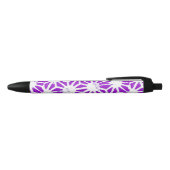 Stylo Noir Motif géométrique violet royal (Haut)