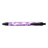 Stylo Noir Motif géométrique violet royal (Dos)
