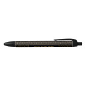Stylo Noir Motif Gold et Black Art Déco personnalisé (Haut)