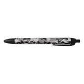 Stylo Noir Motif gris militaire de camouflage (Bas)