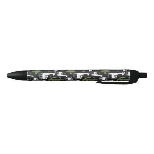 Stylo Noir Motif heureux de lama (Bas)