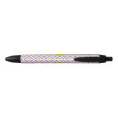 Stylo Noir Motif Ikat vert violet monogramme (Dos)