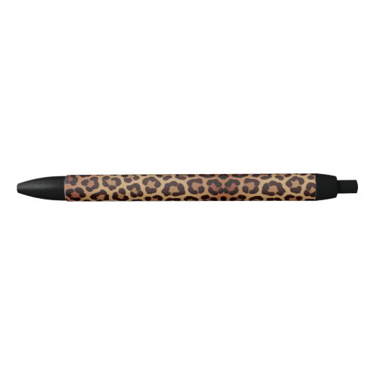 Stylo Noir Motif imprimé léopard (Devant)