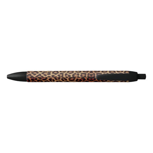 Stylo Noir Motif imprimé léopard (Dos)